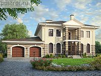 M-501-1K проект двухэтажного дома из кирпича с гаражом размером 17 на 22 