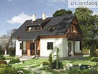 A-114-1P проект одноэтажного коттеджа из пенобетона с мансардой размером 10 на 13 