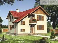 A-124-1K проект одноэтажного коттеджа из кирпича с мансардой размером 9 на 9 