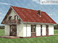 A-128-1K проект одноэтажного коттеджа из кирпича с мансардой размером 10 на 7 - вид сзади A-128-1K проект одноэтажного коттеджа из кирпича с мансардой размером 10 на 7 - вид сзади