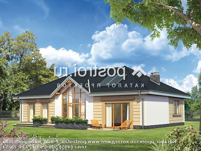 A-195-1P проект одноэтажного коттеджа из пенобетона размером 10 на 16 