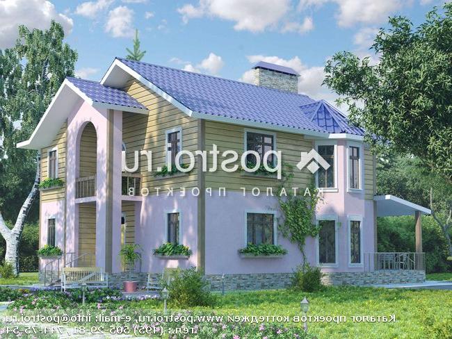 A-208-1P проект двухэтажного дома из пеноблоков размером 12 на 11 