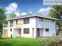 A-214-1K проект двухэтажного дома из кирпича с гаражом размером 12 на 15 