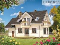 A-219-1P проект одноэтажного дома из газобетона с мансардой и гаражом размером 8 на 13 