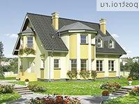 A-222-1P проект одноэтажного коттеджа из газобетона с мансардой размером 14 на 13 