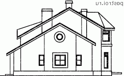 A-245-1P проект двухэтажного дома из газобетона размером 12 на 15 - вид сзади A-245-1P проект двухэтажного дома из газобетона размером 12 на 15 - вид сзади