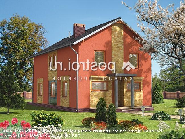 A-272-1K проект двухэтажного дома из кирпича размером 12 на 8 