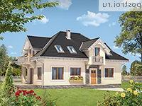 A-298-1P проект одноэтажного дома из пеноблоков с мансардой размером 9 на 13 