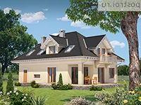 A-298-1P проект одноэтажного дома из пеноблоков с мансардой размером 9 на 13 