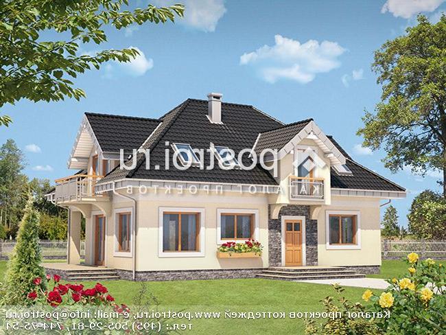 A-298-1P проект одноэтажного дома из пеноблоков с мансардой размером 9 на 13 