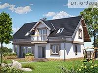 A-358-1P проект одноэтажного коттеджа из газобетона с мансардой размером 9 на 13 