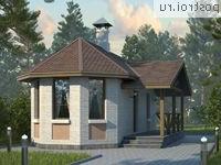 B-033-1P проект одноэтажной бани из пеноблока размером 9 на 6