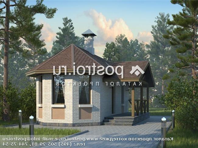 B-033-1P проект одноэтажной бани из пеноблока размером 9 на 6