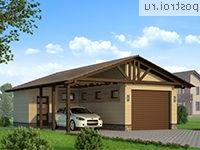 C-060-1P проект одноэтажного гаража из пеноблока размером 9 на 7 