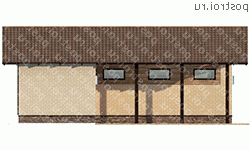 C-060-1P проект одноэтажного гаража из пеноблока размером 9 на 7  - вид справа