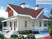 C-112-1K проект одноэтажного коттеджа из кирпича с мансардой размером 10 на 6 