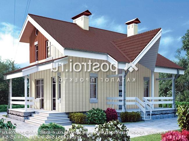 C-112-1K проект одноэтажного коттеджа из кирпича с мансардой размером 10 на 6 