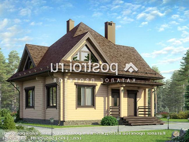 D-126-1D проект одноэтажного деревянного коттеджа из бруса с мансардой размером 9 на 9 D-126-1D проект одноэтажного деревянного коттеджа из бруса с мансардой размером 9 на 9