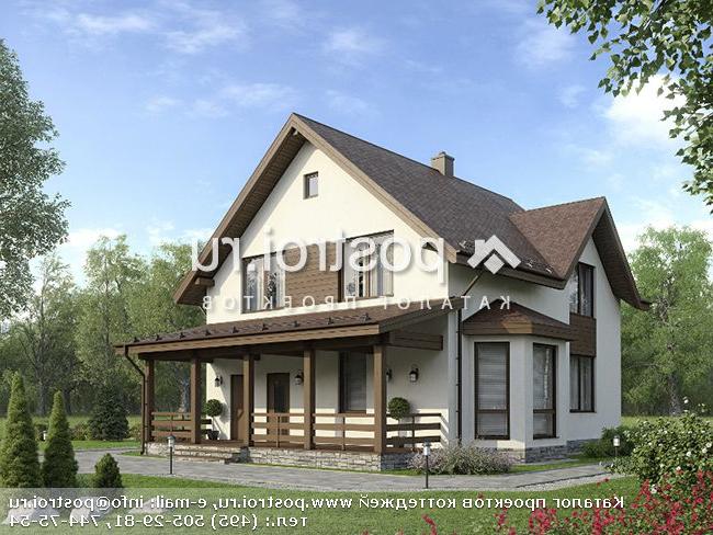 D-165-1P проект одноэтажного дома из пеноблоков с мансардой размером 11 на 11