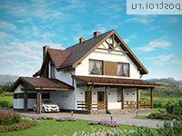 D-165-3P проект двухэтажного дома из пеноблоков с гаражом размером 11 на 15 