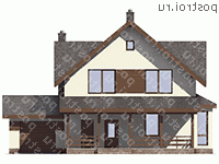 D-165-4P проект двухэтажного коттеджа из пенобетона с гаражом размером 11 на 15 - вид спереди D-165-4P проект двухэтажного коттеджа из пенобетона с гаражом размером 11 на 15 - вид спереди