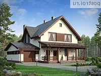 D-165-4P проект двухэтажного коттеджа из пенобетона с гаражом размером 11 на 15 