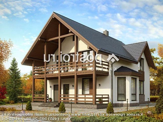 D-165-5P проект двухэтажного дома из пеноблоков размером 11 на 11 