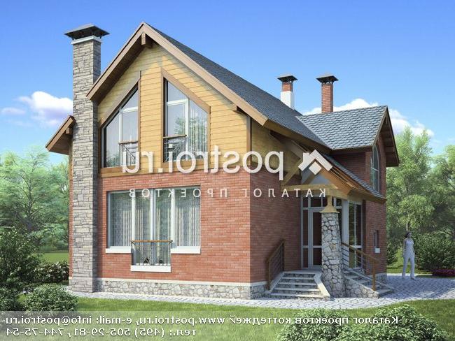 E-129-1P проект двухэтажного коттеджа из газобетона размером 14 на 8 