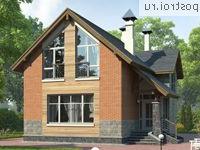 E-129-2P проект двухэтажного коттеджа из газобетона размером 14 на 8 