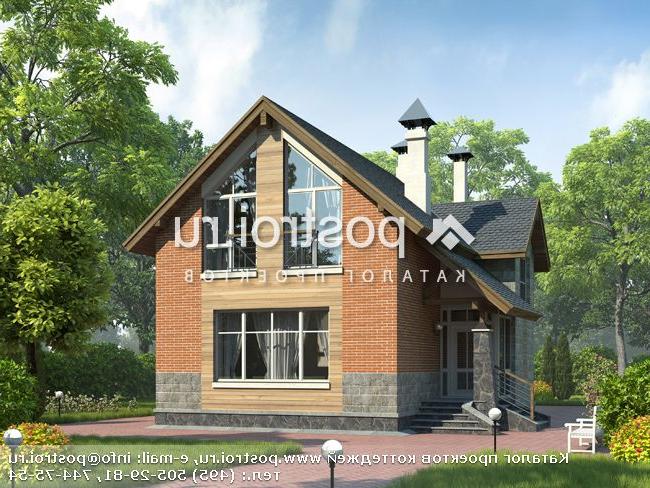 E-129-2P проект двухэтажного коттеджа из газобетона размером 14 на 8 