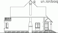E-173-1P проект двухэтажного дома из пеноблоков размером 11 на 11 - вид справа