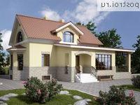 E-175-1K проект двухэтажного дома из кирпича с цоколем размером 9 на 9 