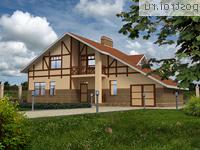 E-203-1P проект двухэтажного дома из пенобетона с гаражом размером 11 на 16