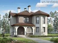 E-205-1P проект двухэтажного дома из пенобетона размером 14 на 11 