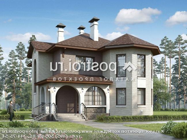 E-205-1P проект двухэтажного дома из пенобетона размером 14 на 11 