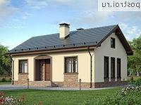 F-083-1P проект одноэтажного дома из пеноблока размером 9 на 13 