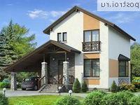 F-135-1P проект двухэтажного дома из газобетона с гаражом размером 10 на 11 