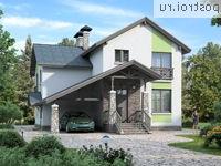 F-157-1K проект двухэтажного коттеджа из кирпича с гаражом размером 13 на 11