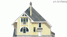 F-179-1K проект двухэтажного дома из кирпича размером 11 на 11 - вид справа
