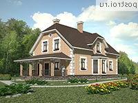 F-179-1P проект одноэтажного дома из пеноблоков с мансардой размером 13 на 9 