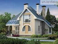 F-185-1P проект двухэтажного дома из пеноблоков размером 11 на 11