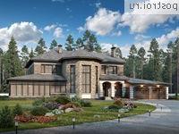 F-506-1P проект двухэтажного дома из газобетона с гаражом размером 20 на 27 