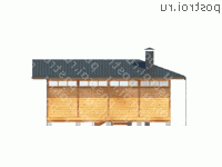 G-053-1S проект одноэтажной каркасной беседки размером 8 на 12  - вид слева