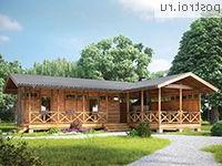 G-053-1S проект одноэтажной каркасной беседки размером 8 на 12 