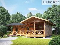 G-053-1S проект одноэтажной каркасной беседки размером 8 на 12 