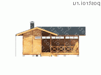 G-053-1S проект одноэтажной каркасной беседки размером 8 на 12  - вид справа