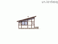 G-083-1P проект одноэтажного гаража из пеноблока размером 6 на 17  - вид справа