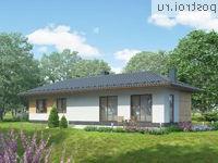 G-096-1P проект одноэтажного коттеджа из пеноблока размером 7 на 20 