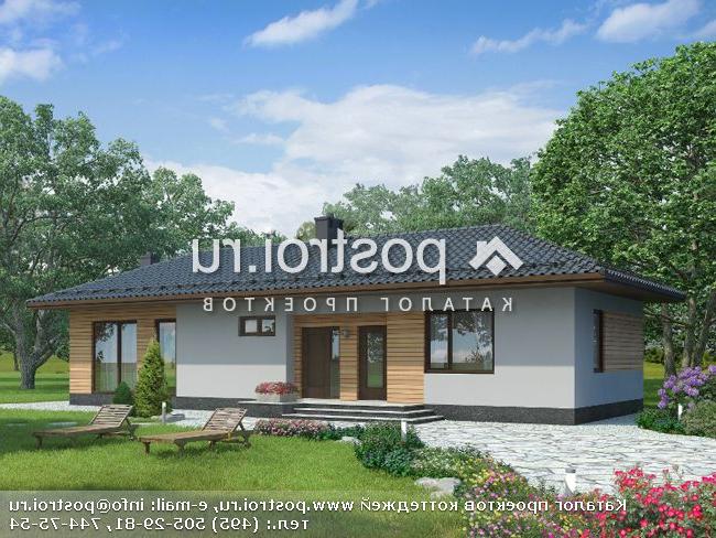 G-096-1P проект одноэтажного коттеджа из пеноблока размером 7 на 20 