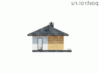 G-096-1P проект одноэтажного коттеджа из пеноблока размером 7 на 20  - вид справа